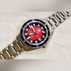 * SOLD * PHOIBOS Argo 200M Automatic PY052D SOLD OUT Spiral Sunray Red Diver